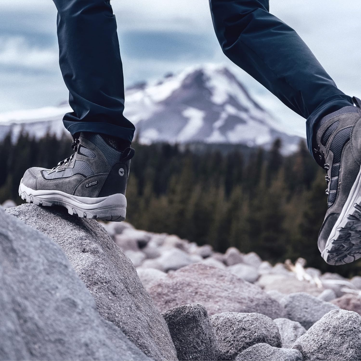 HI-TEC Skamania Mid WP Waterproof Men's Hiking Boots, New 2022 Model with High Performance Rubber Outsoles - Trail, Mountain and Backpacking Shoes - Image 6