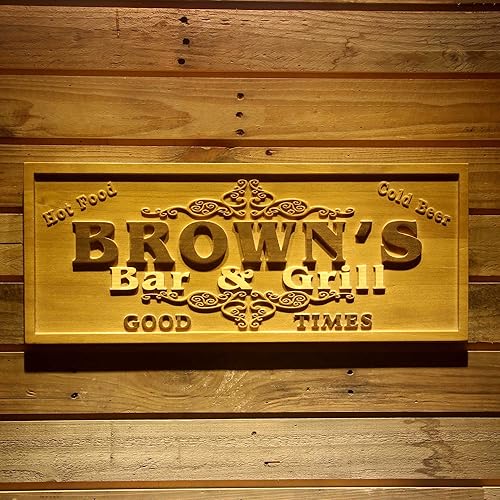 Miniatura 15 de ADVPRO wpa0389 - Letrero de madera grabado en madera con nombre personalizado para el hogar, grande, 26.75 x 10.75 pulgadas