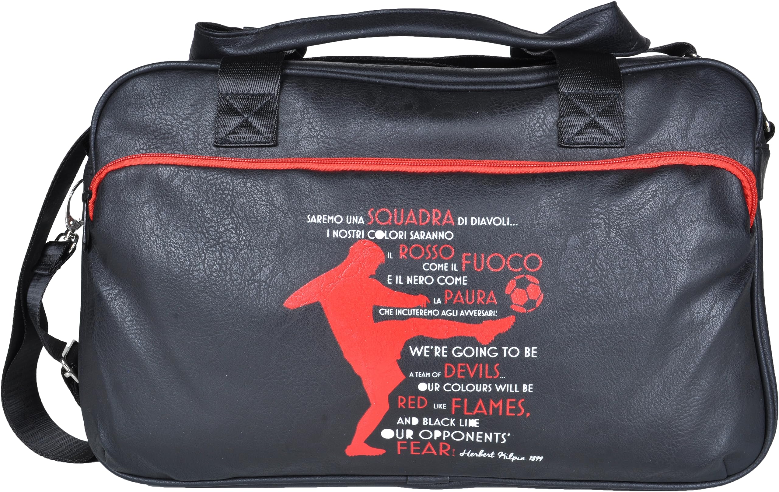 AC Milan Unisex's 141138 Holdall, Black, 42 x 27 x 16 cm