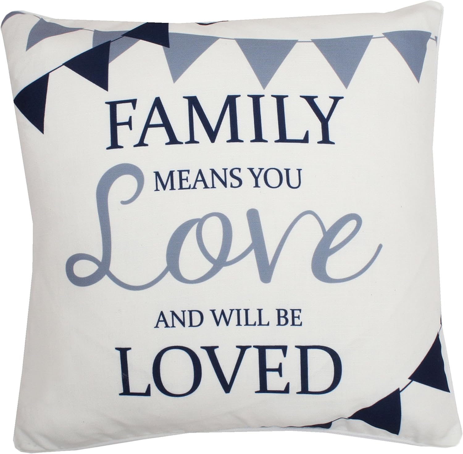 Thro by Marlo Lorenz Family Pillow, 20 by 20Inch, Navy