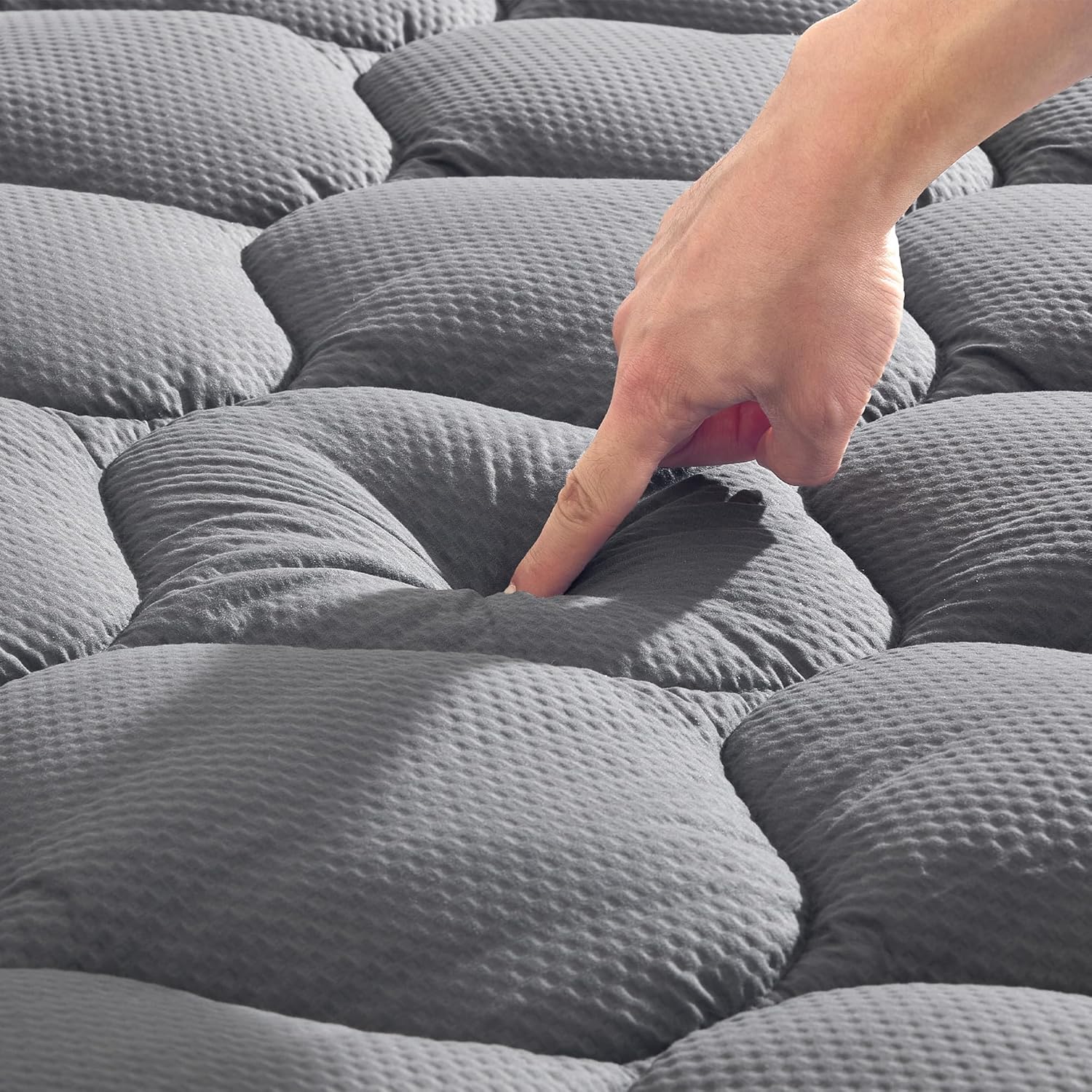 SONIVE Mattress Topper Single Bed,Single Mattress Protector 90X190 cm,Single Breathable Mattress