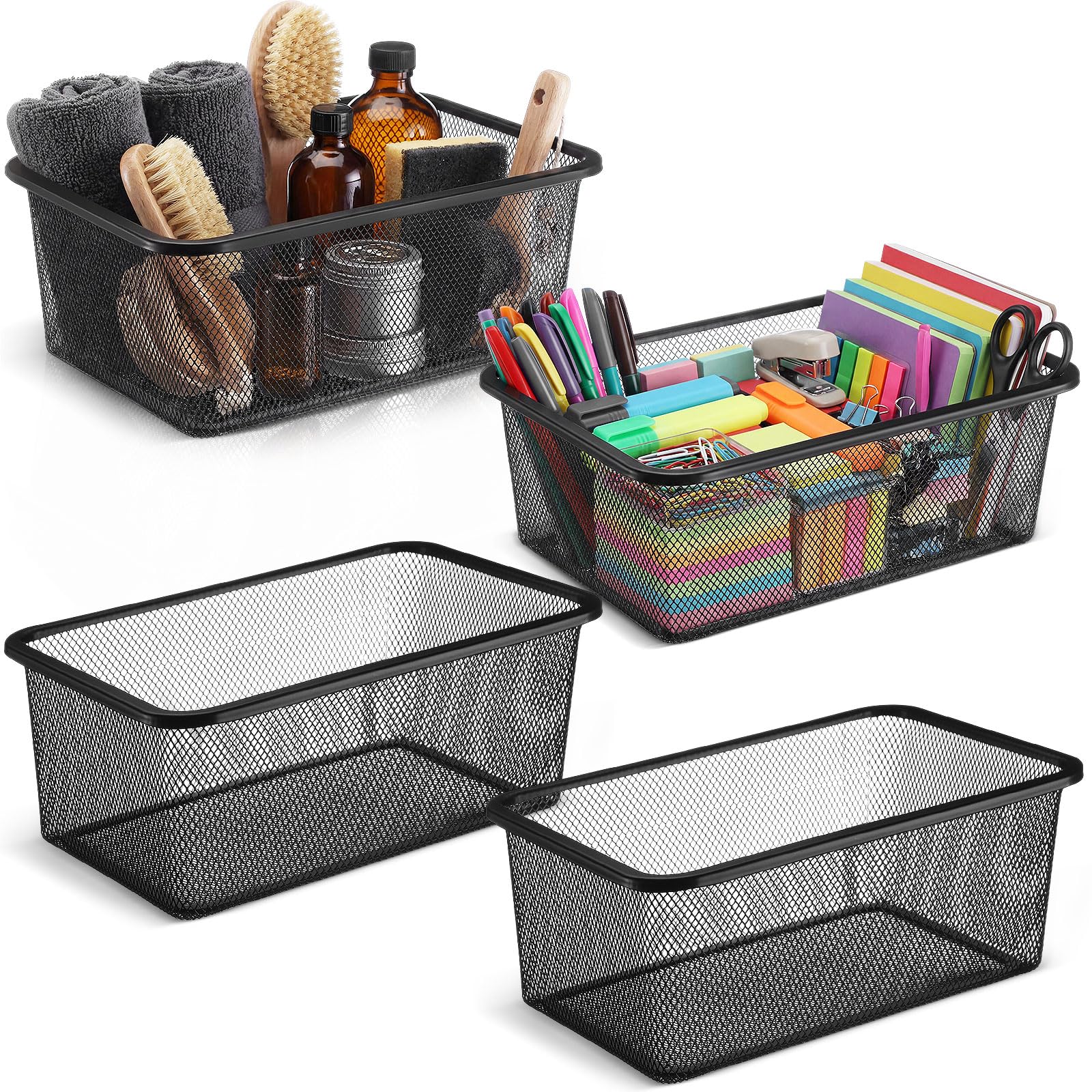 Photo 1 of Teecyhooo Metal Mesh Storage Baskets - 4 Pack