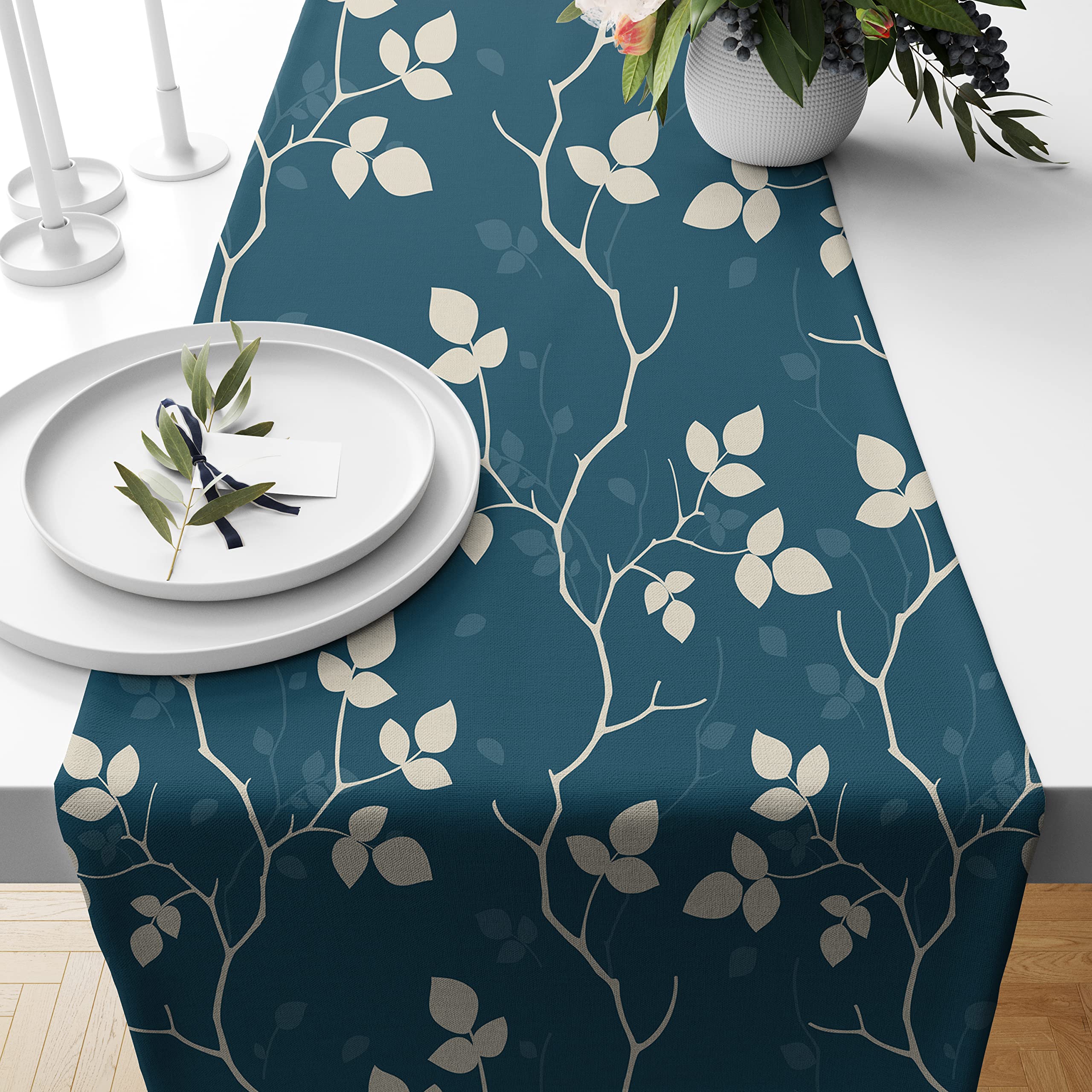 BRICK HOME Table Runner - Geometric Peach Design -26