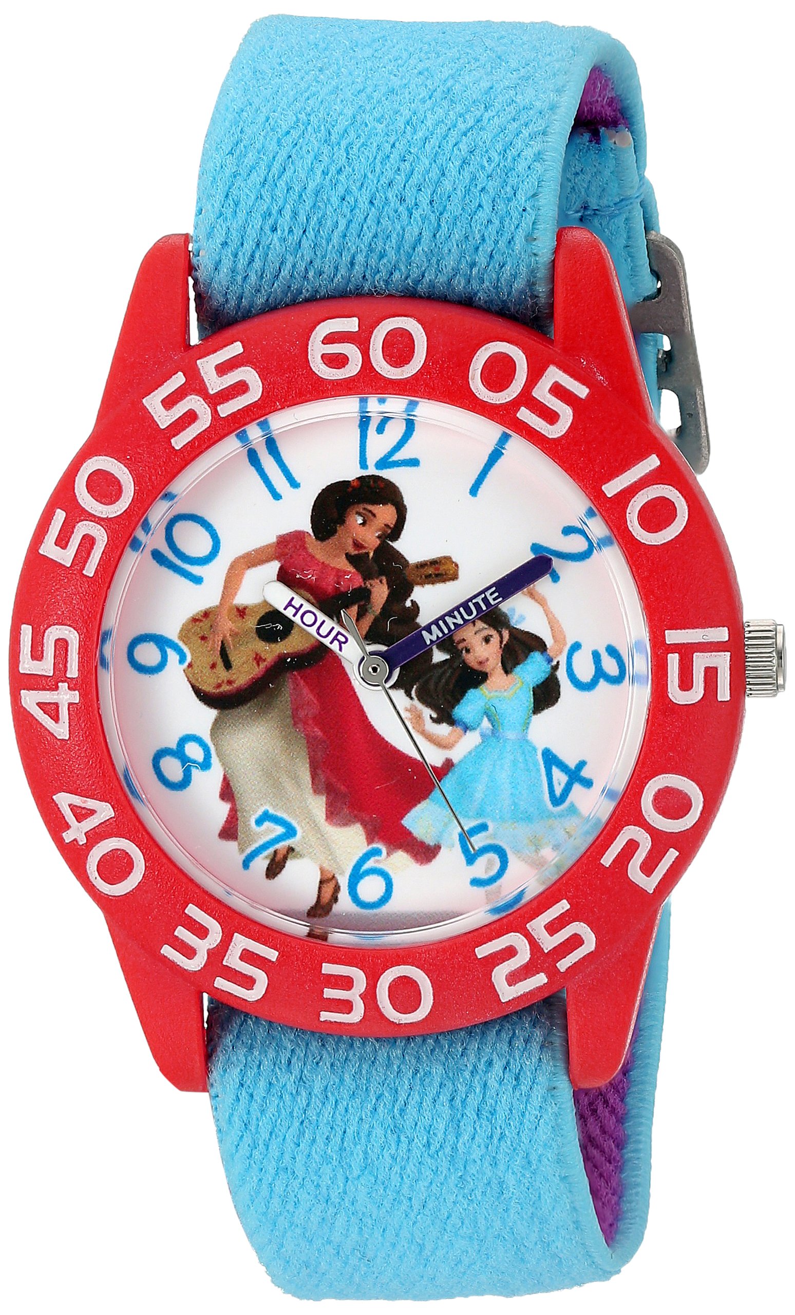 DisneyGirl's 'Elena of Avalor' Quartz Plastic and Nylon Watch, Color:Blue (Model: W003032)