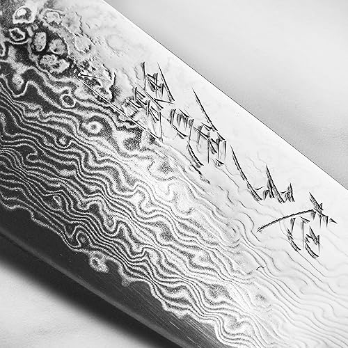 Miniatura 3 de Enso SG2 Santoku Cuchillo - Fabricado en Japón - 101 capas de acero inoxidable Damasco, 6.5 pulgadas
