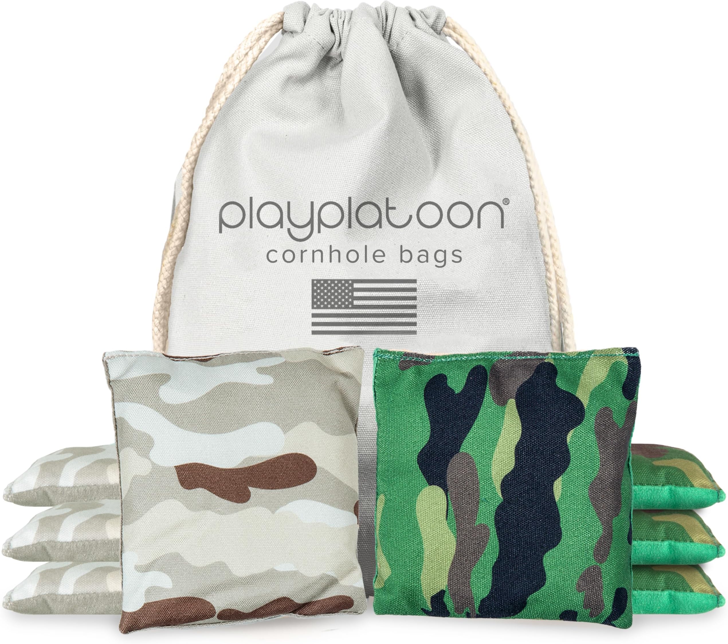Professional Cornhole Bags - Set of 8 Regulation All Weather Double Sided - Sticky Side/Slick Side Bean Bags for Pro Corn Hole Game