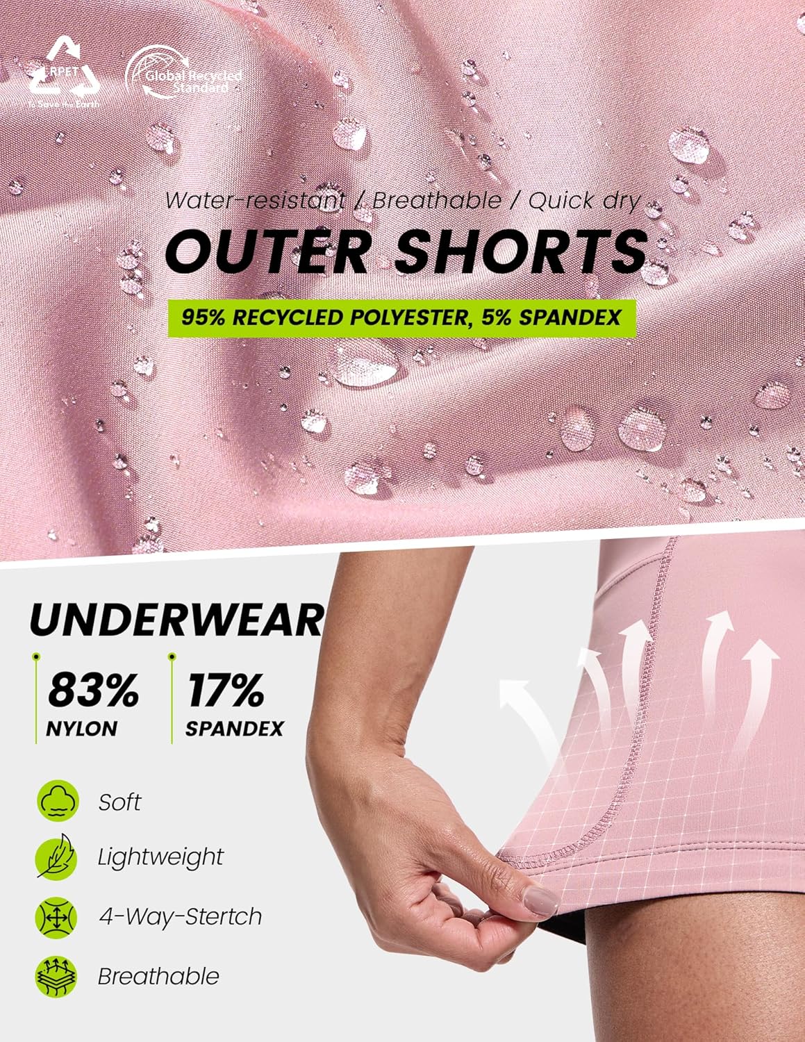 Nepest Womens Cycling Shorts Padded Mountain Bike Road Biking Padding Cycle Biker Bicycle Shorts with Zipper Pockets - Image 6