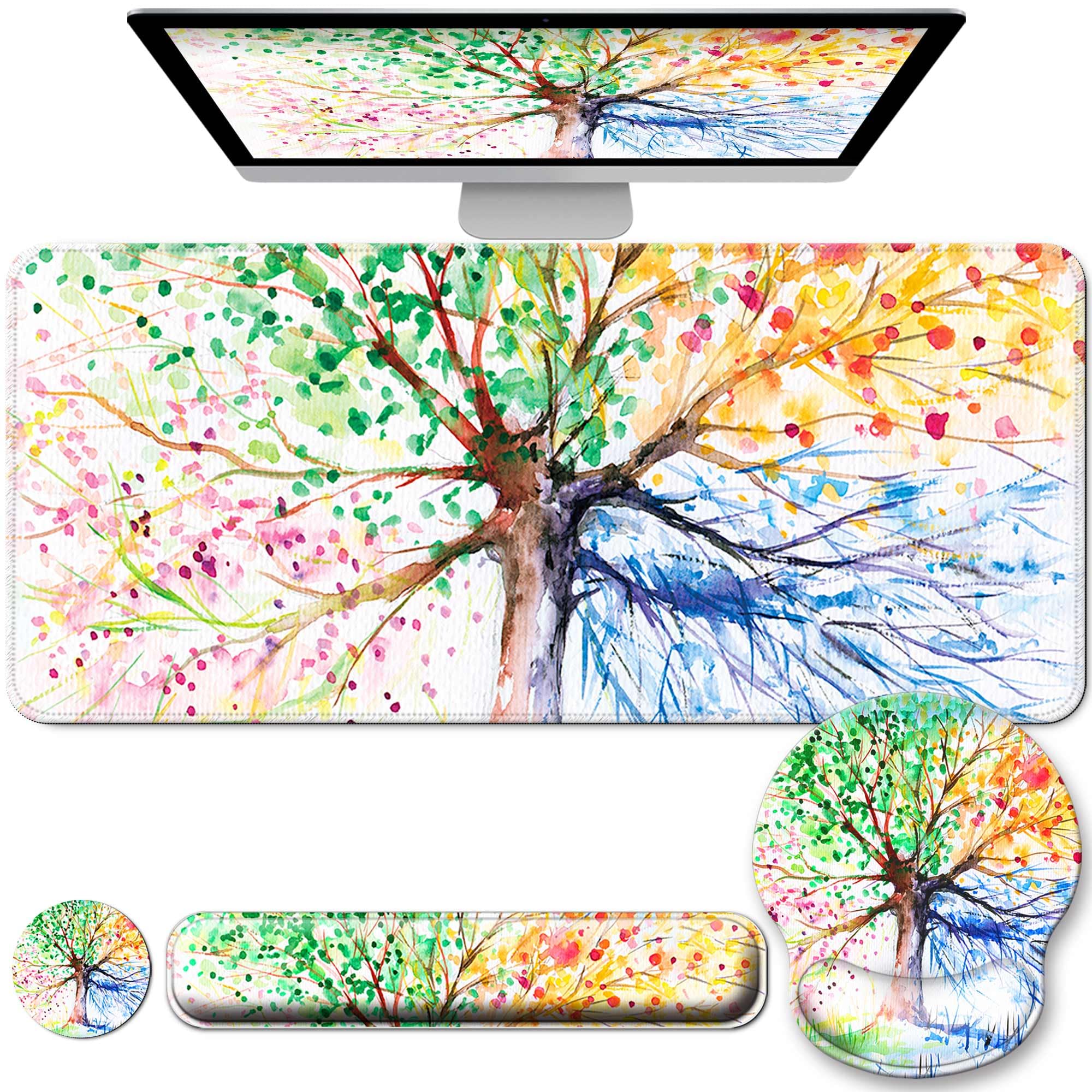 Desk Mat Set with Wrist Rest - Ergonomic Comfort -12