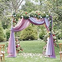 Vista 27 de NICETOWN Paneles de Cortinas Transparentes para Cama con Dosel 216 - Decoración del Hogar Cenefa de Gasa Transparente para Boda