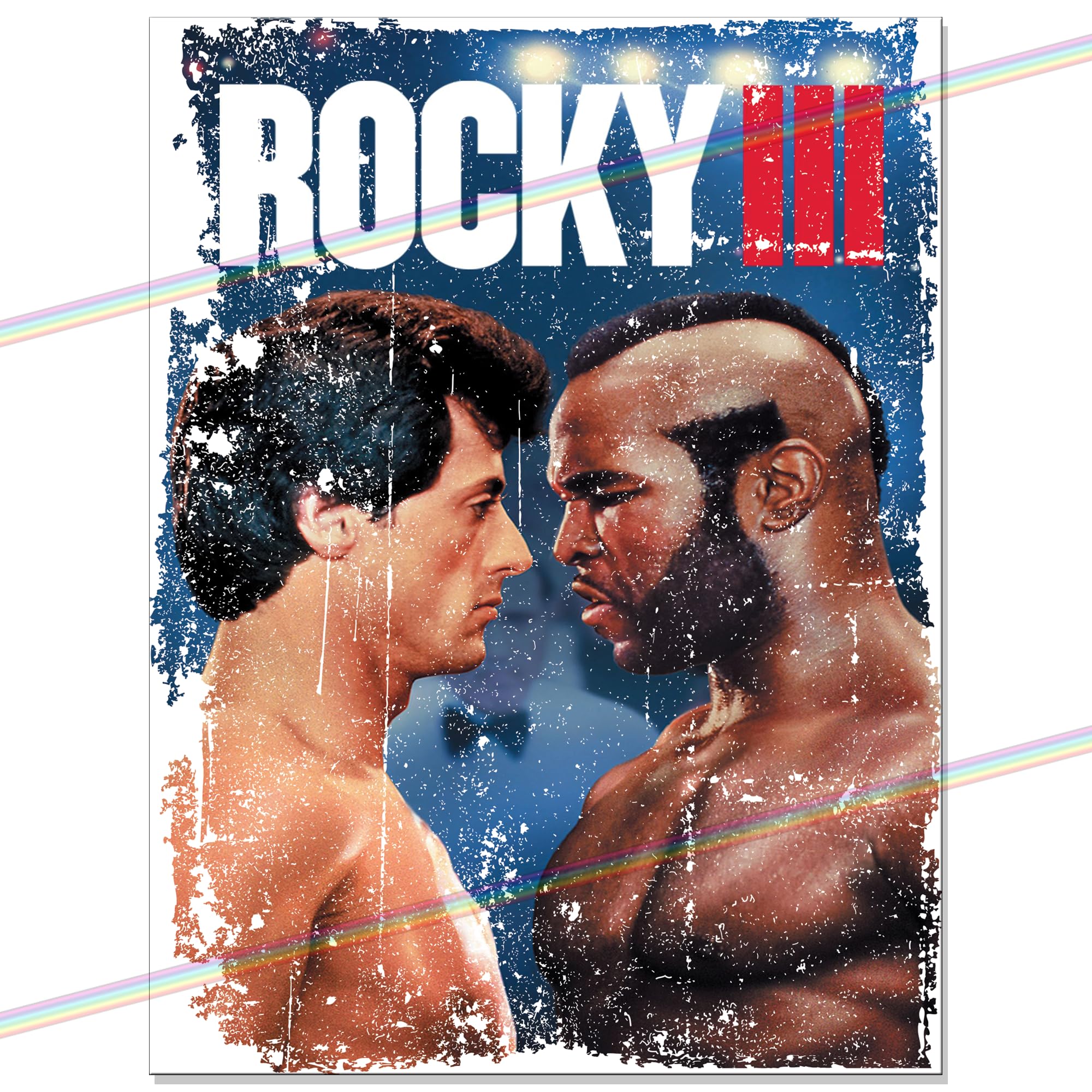 Movie Metal Poster Signs for Mancave, Shed, Garage, Kitchen, Man Cave. Birthday, Christmas, Xmas. Retro Vintage Reproduction Memorabilia Tin Secret Santa 20cm x 15cm (ROCKY 3)