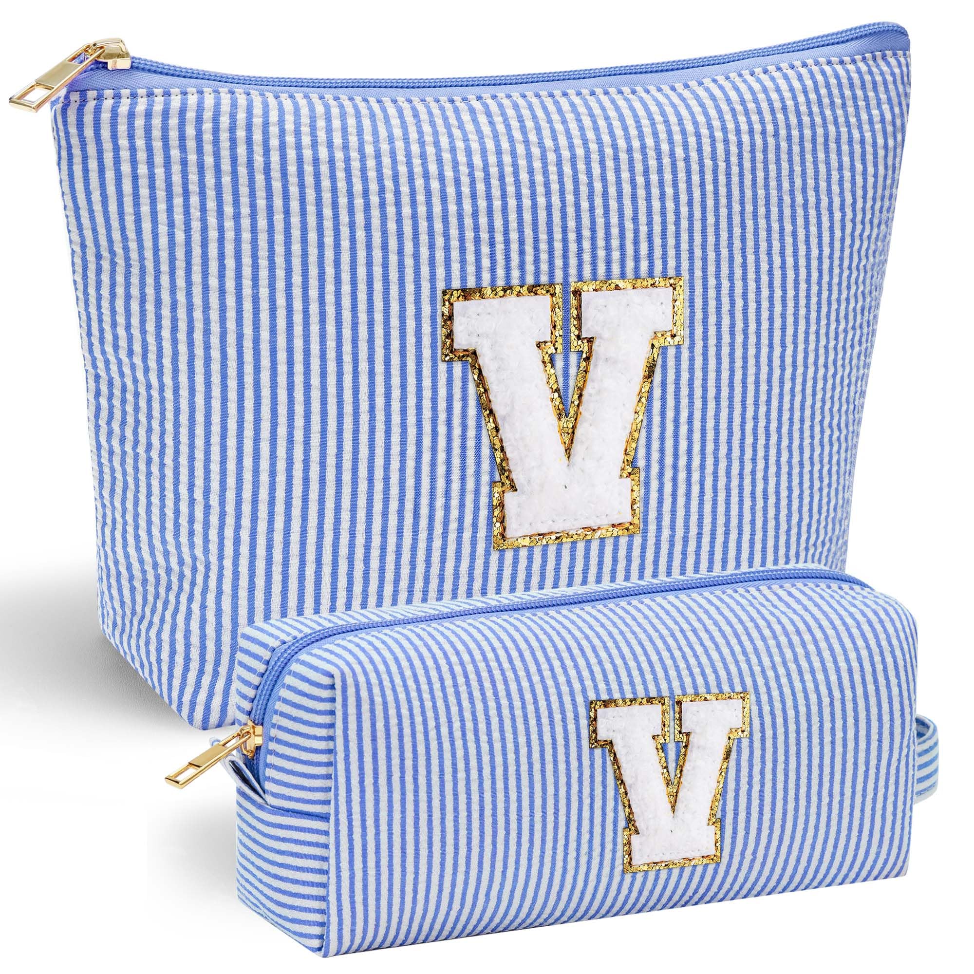 Parima Personalised Gifts for Girls Women - Personalised Make up Bag Initial Make up Bags A Preppy Stuff Birthday Gifts for Women Gift for Girl Womens Girlfriend Teenage Girls Gift Makeup Bag — view 104