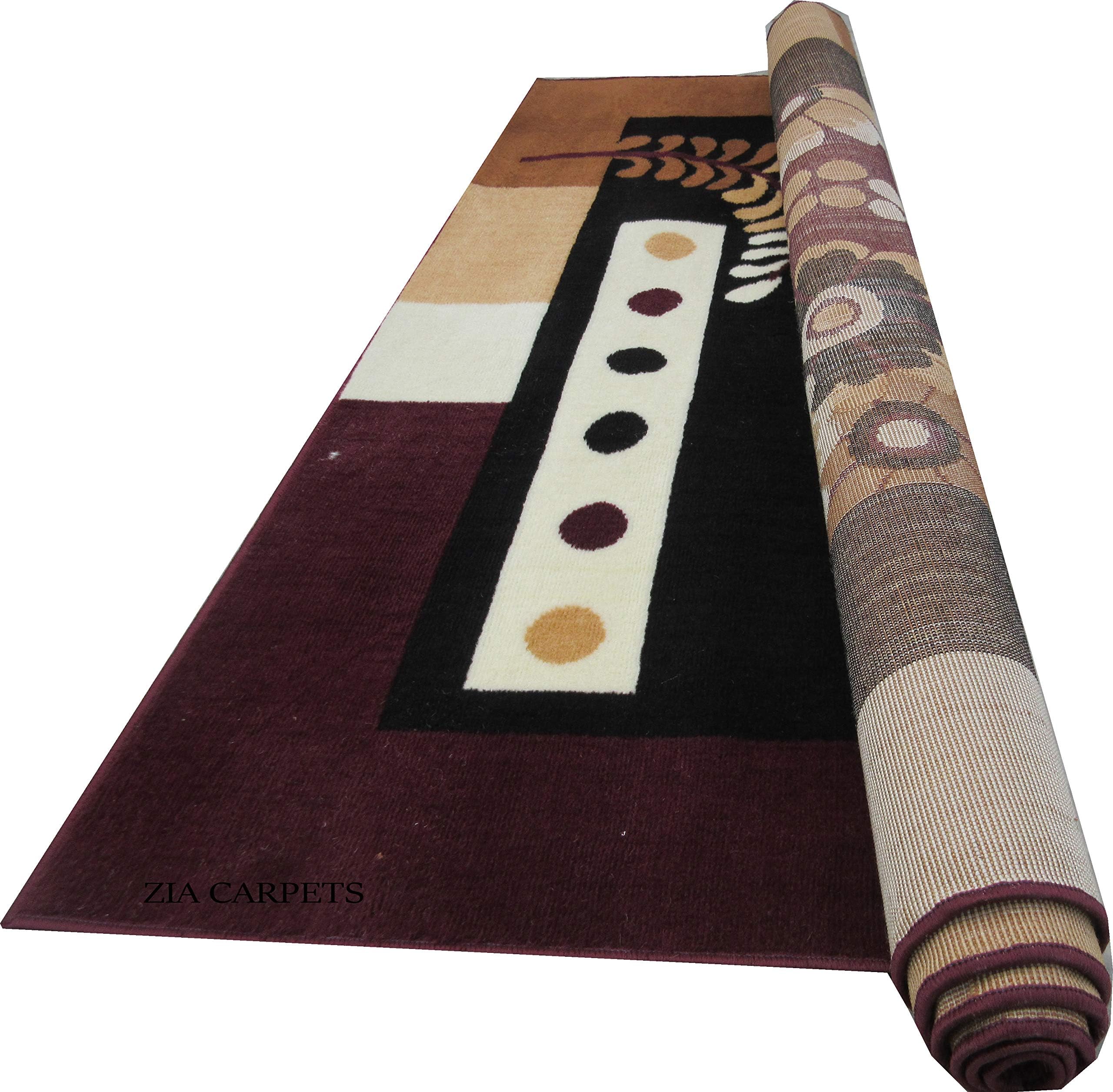 zia carpets Soft Washable Silk Touch Non-Slip Living Room Bedroom Carpet Size 5 X 7 Feet