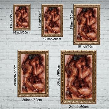 Female Figure Study Wall Art Abstract Expressionist Style Decor