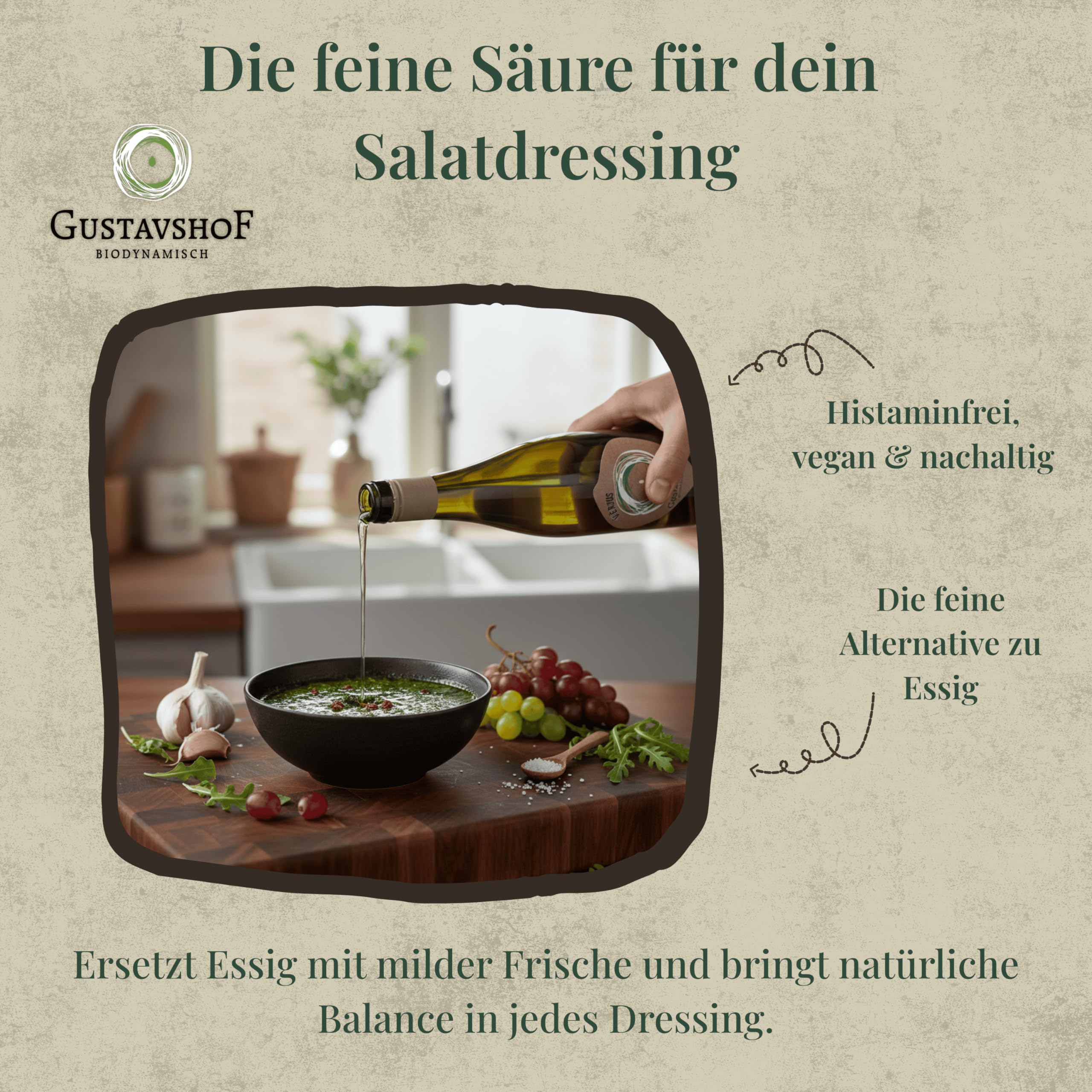 Verjus 6x 0,73l Demeter Würzmittel grüne Trauben Balsamico Essig