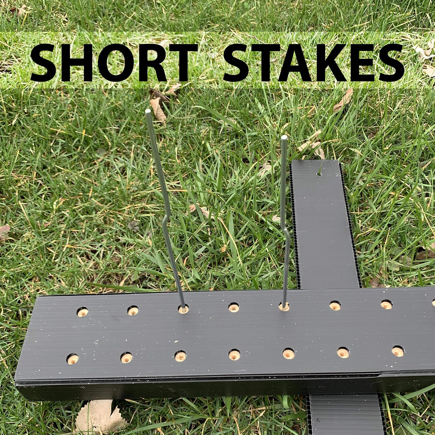 VictoryStore Yard Decoration Stand, 4 Foot Yard Card Stand, Set Of 3, Indoor/Outdoor Yard Greeting Stand (Signs and Stakes Not Included) (Black)