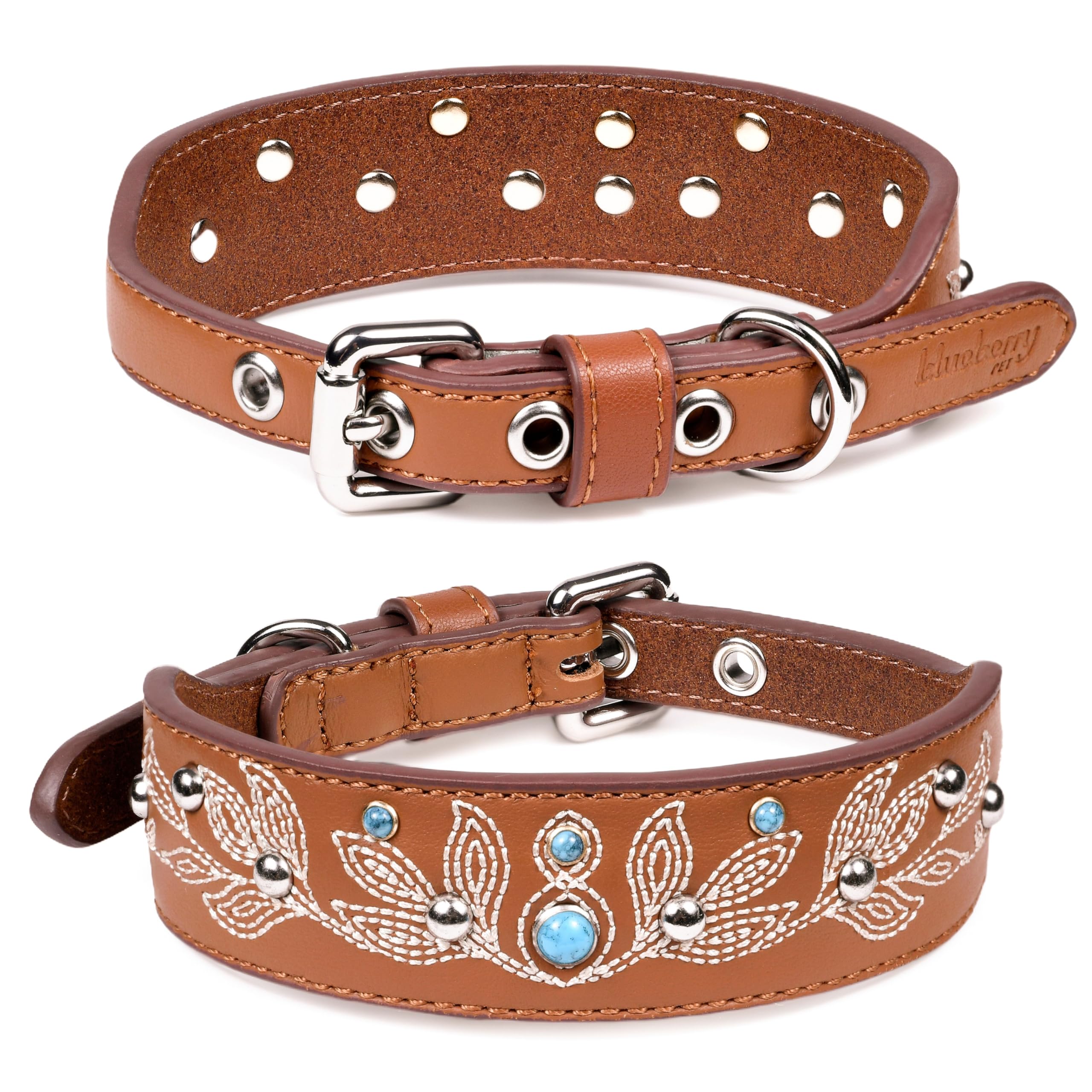 Blueberry Pet Western Dog Collar