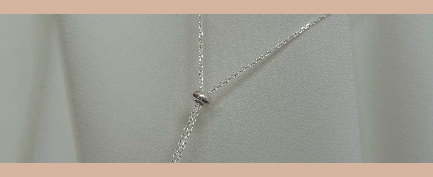 Amazon.com: Annika Bella Silver Lariat Necklace, Silver Necklaces