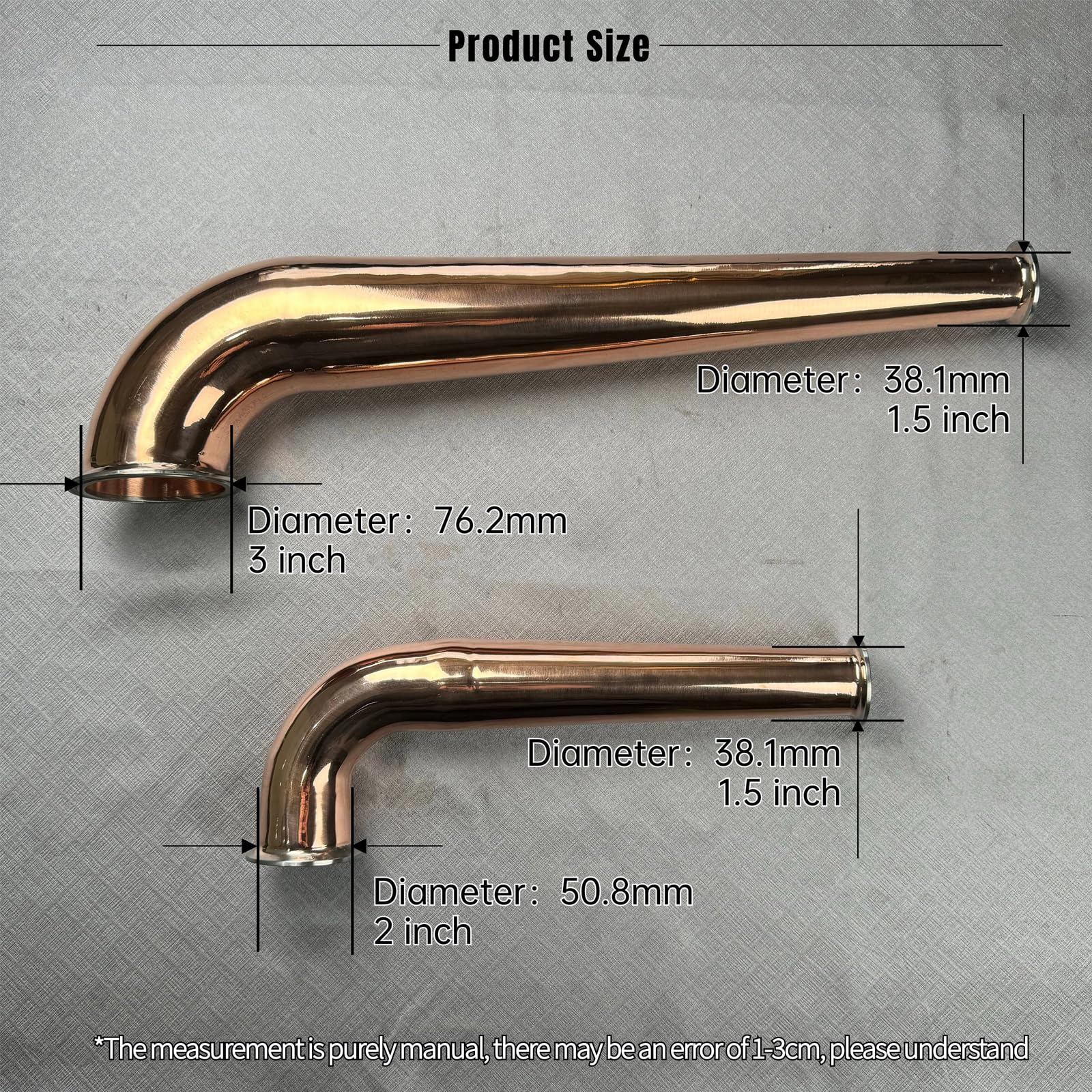 HOOLOO Lyne Arm/Lye Pipe Red Copper Still Accessories (3