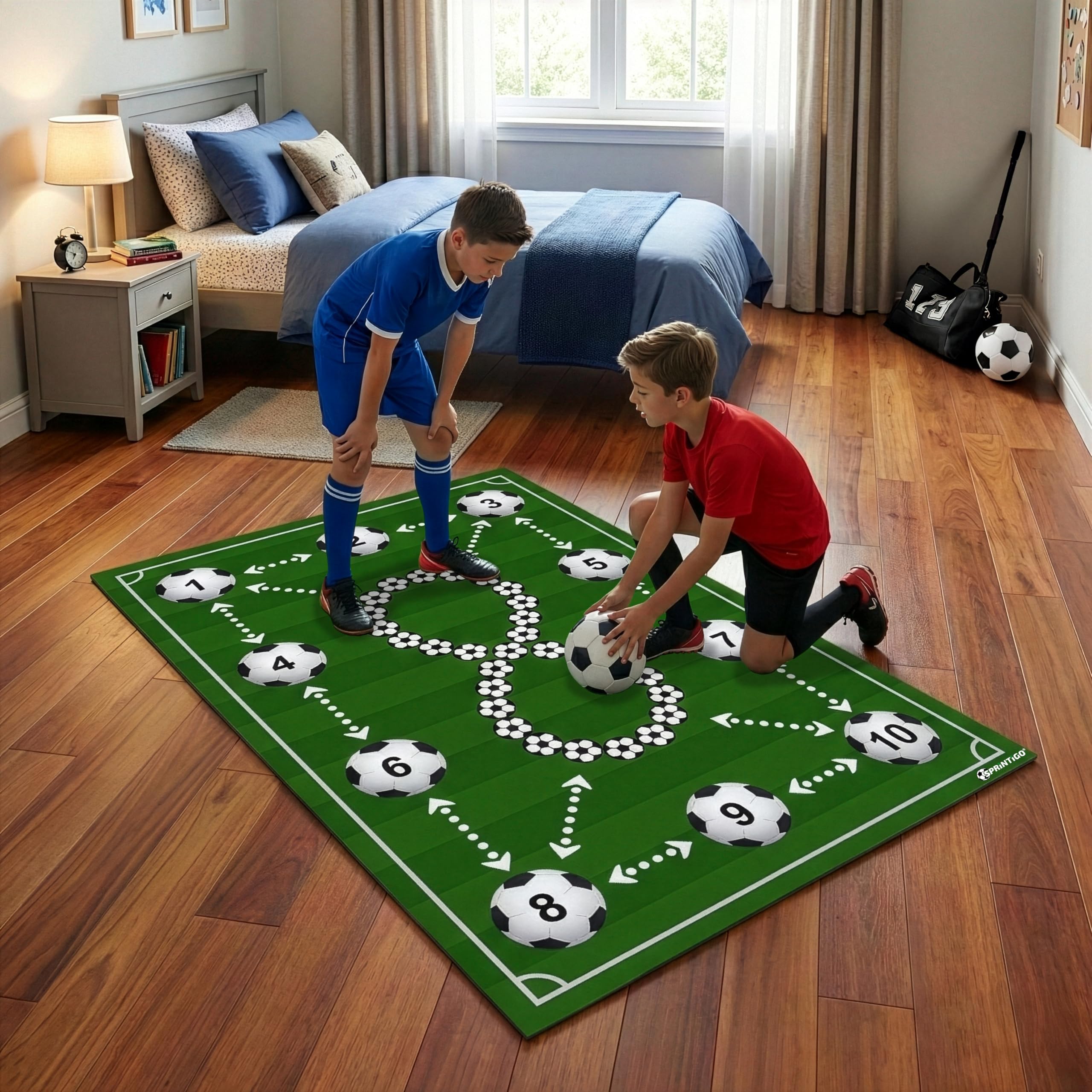 Tappeto Calcio Allenamento ProMat XXL 180x120 cm, Tappetino Allenamento Calcio Professionale, Antiscivolo, Ammortizzante