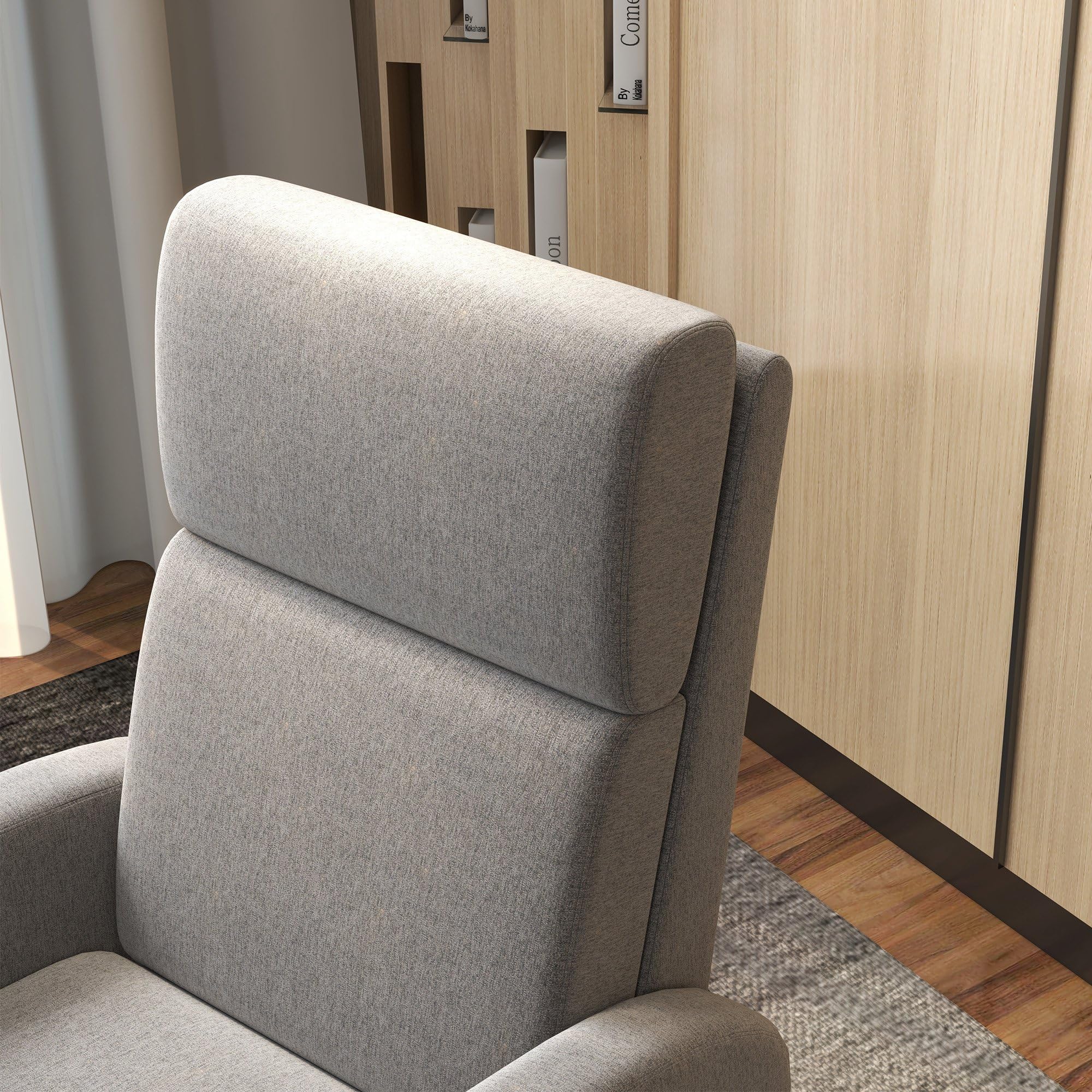 HOMCOM Fauteuil Relax Fauteuil de Relaxation inclinable Salon avec Dossier réglable jusqu'à 160° manuellement, Repose-Pieds intégré pour Salon Chambre Bureau Home cinéma, Charge 120 kg, Gris