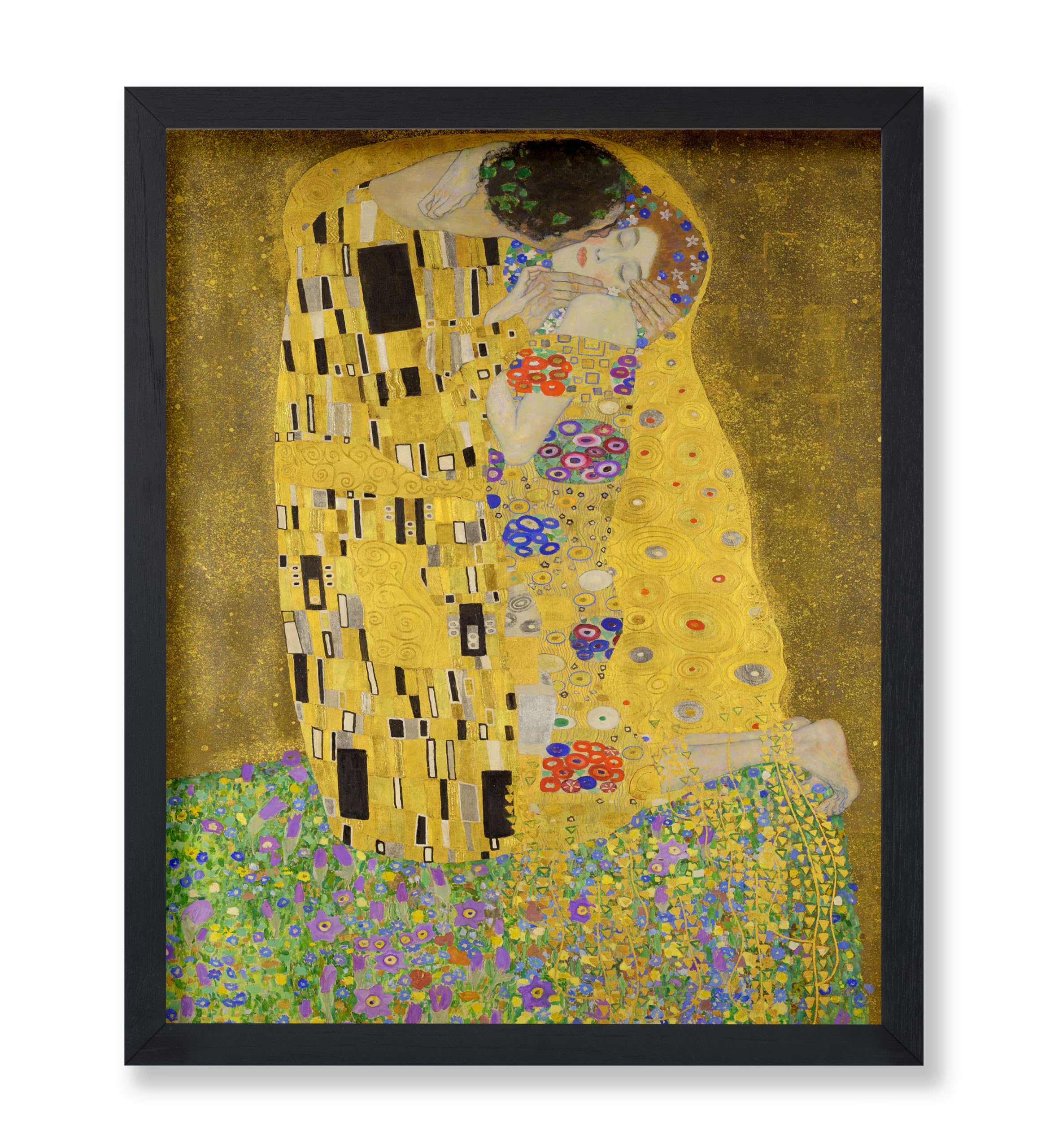 Monem Art Vintage Gustav Klimt Poster - Retro The Kiss Print - Symbolism Art - Gift for Him, Her, Man, Woman - Art Nouveau Wall Decor for Home, Office