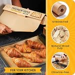 Papier Parchment Non Blanchi pour Cuisson – 2 Paquets 520 pi² au Total - Rouleau de Papier de Cuisson 15 po x 210 pi avec Coupeur, Parchment Brun Antiadhésif pour Cuisson, Cuisine, Grillade, Vapeur par Baker’s Signature