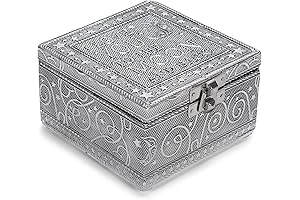 Cottage Garden I Love You to the Moon Decorative Silver Metal Jewelry Keepsake Trinket Box