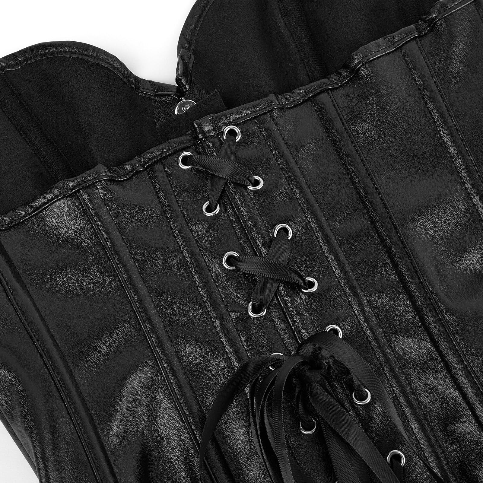 Hengzhifeng Corsetto Carnevale Donna Goth Pelle Bustino Corsetti Clubwear