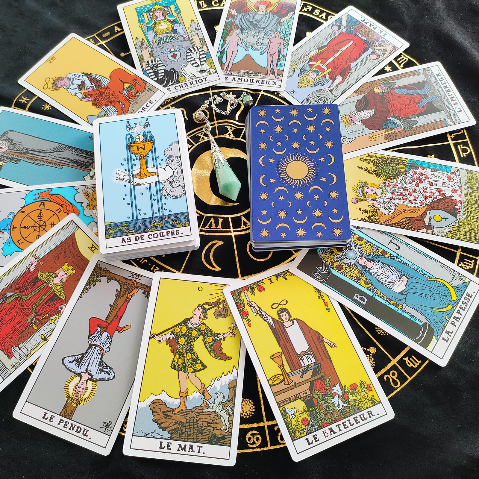 Baraja De Tarot Clásica De 78 Cartas - Con Estuche De 6x10.3 Cm, Papel De Arte Suave Y Esquinas Redondeadas, Ideal Para Principiantes, Adivinación Y Autoexploración, Juego De Fiesta Y Regalo