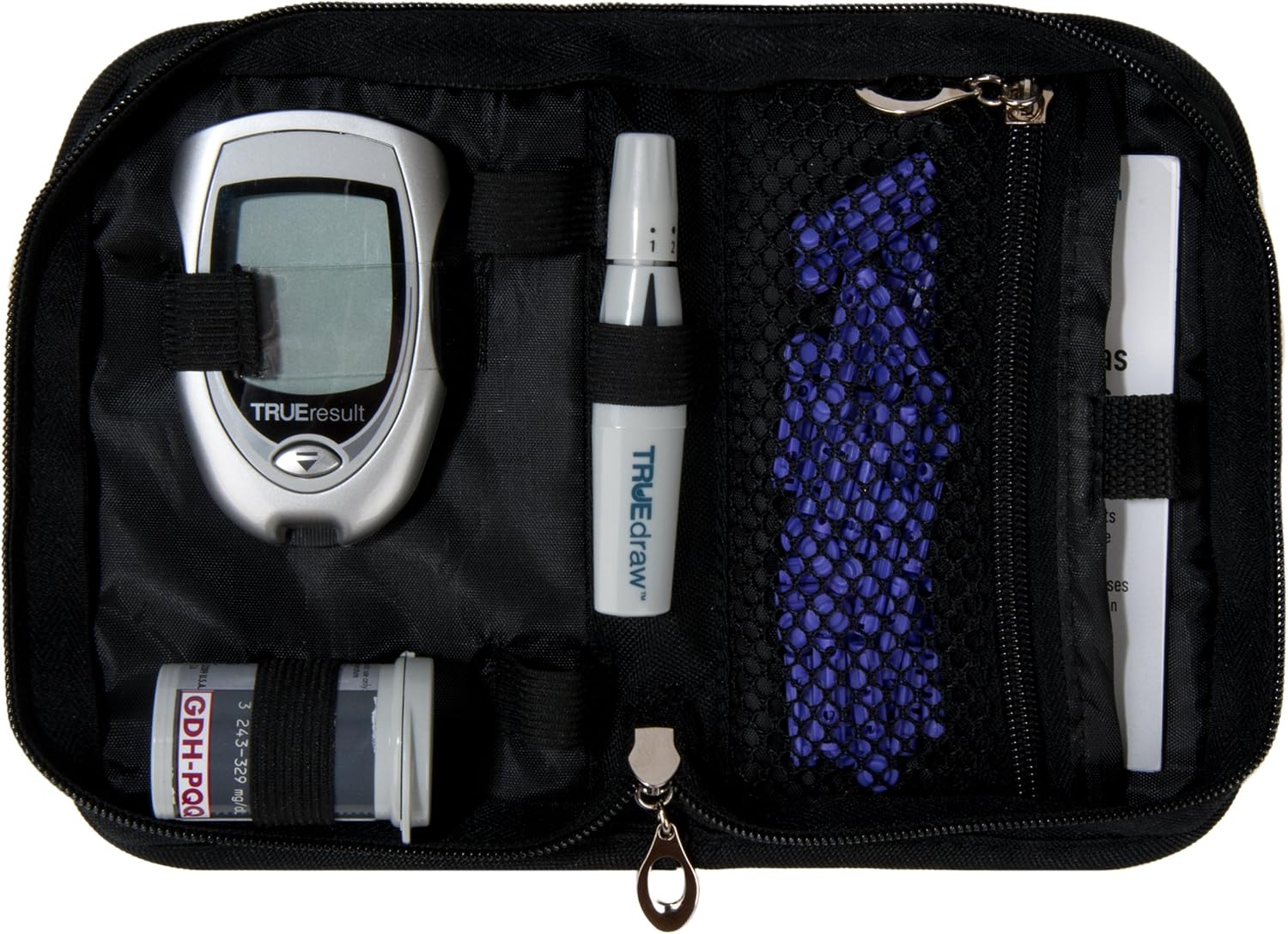 SumacLife Diabetic Organizer Carrying Case Kit (Black)
