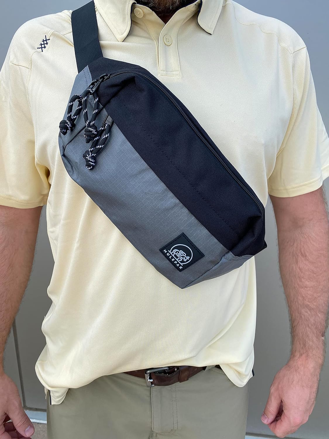 Fanny Pack/Shoulder Bag for Men & Women - 9.5" x 6" Premium Crossbody Bags with Zipper Pockets and Adjustable Strap - Water-resistant Fashion Waist Pack for Travel, Hiking, Running, & Cycling