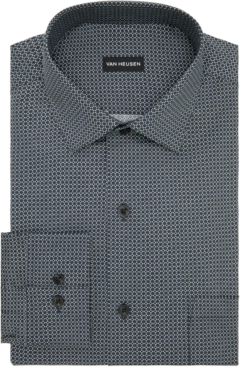 Van Heusen Men's Dress Shirt Slim Fit Ultra Wrinkle Free Flex Collar Stretch - Image 3