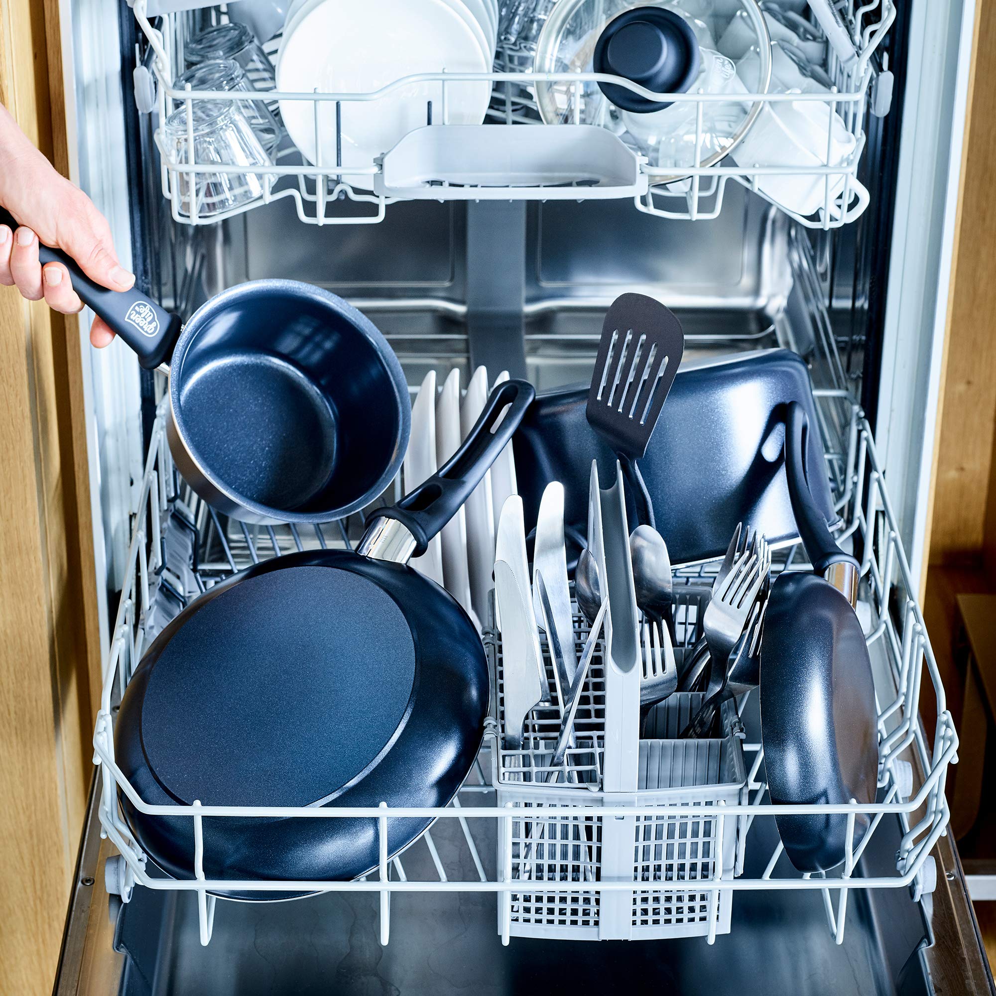 GreenLife Soft Grip Diamond Healthy Ceramic Nonstick, Griddle Pan, 11", Black