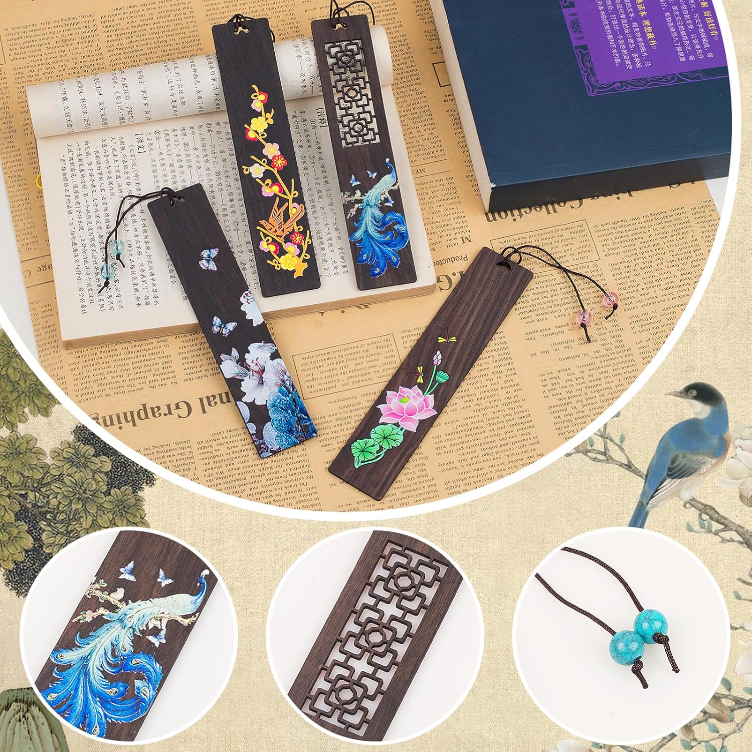 Bookmarks Gifts,Wood Bookmark for Women Men Cute Book Mark for Book Lovers,Pretty Book Marks for Friends Teachers Students Birthday Present (Wood Bookmarks) - Image 5