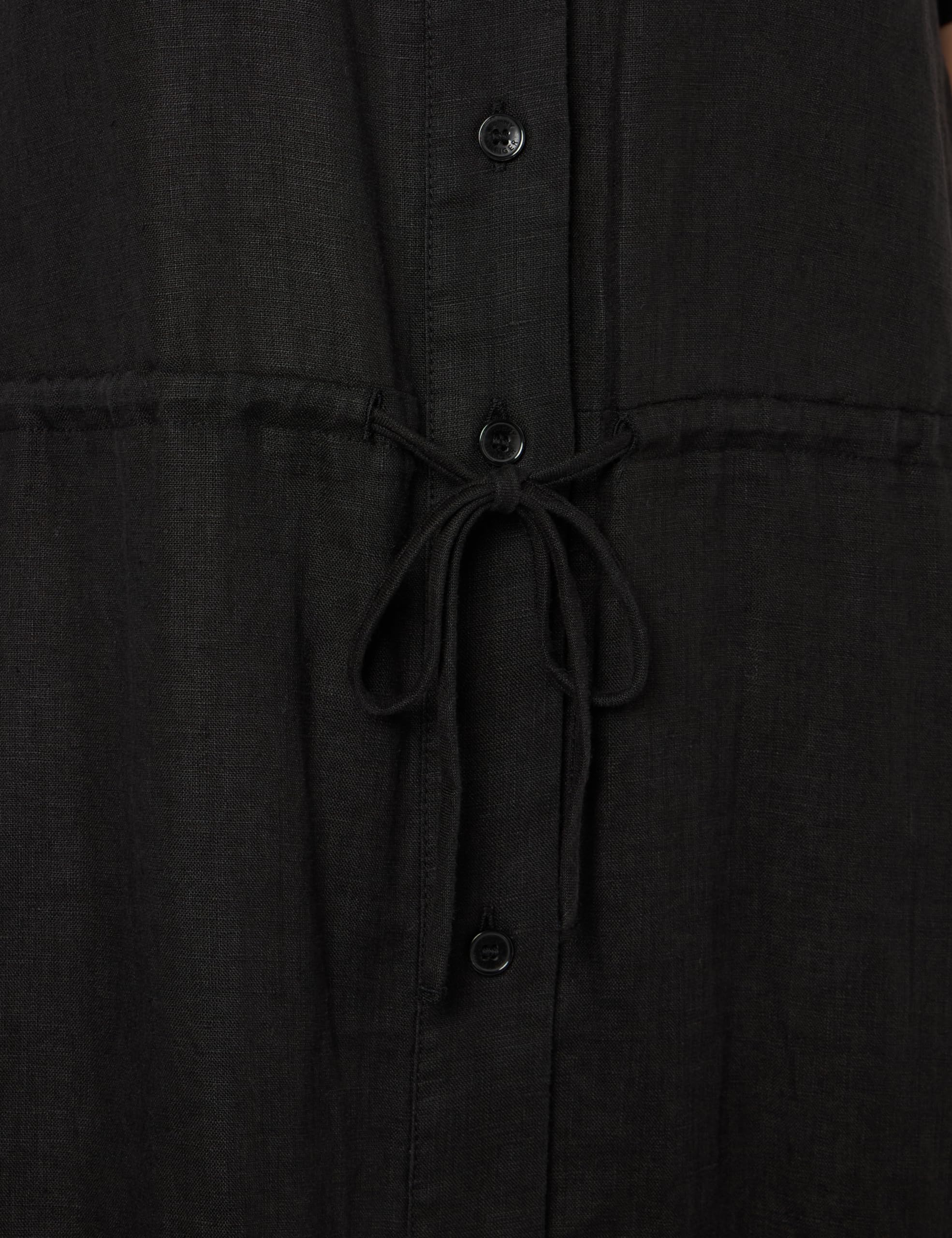 Tommy Hilfiger Vestido camisero Mujer Leinen Midi Shirt Dress corte hasta la rodilla
