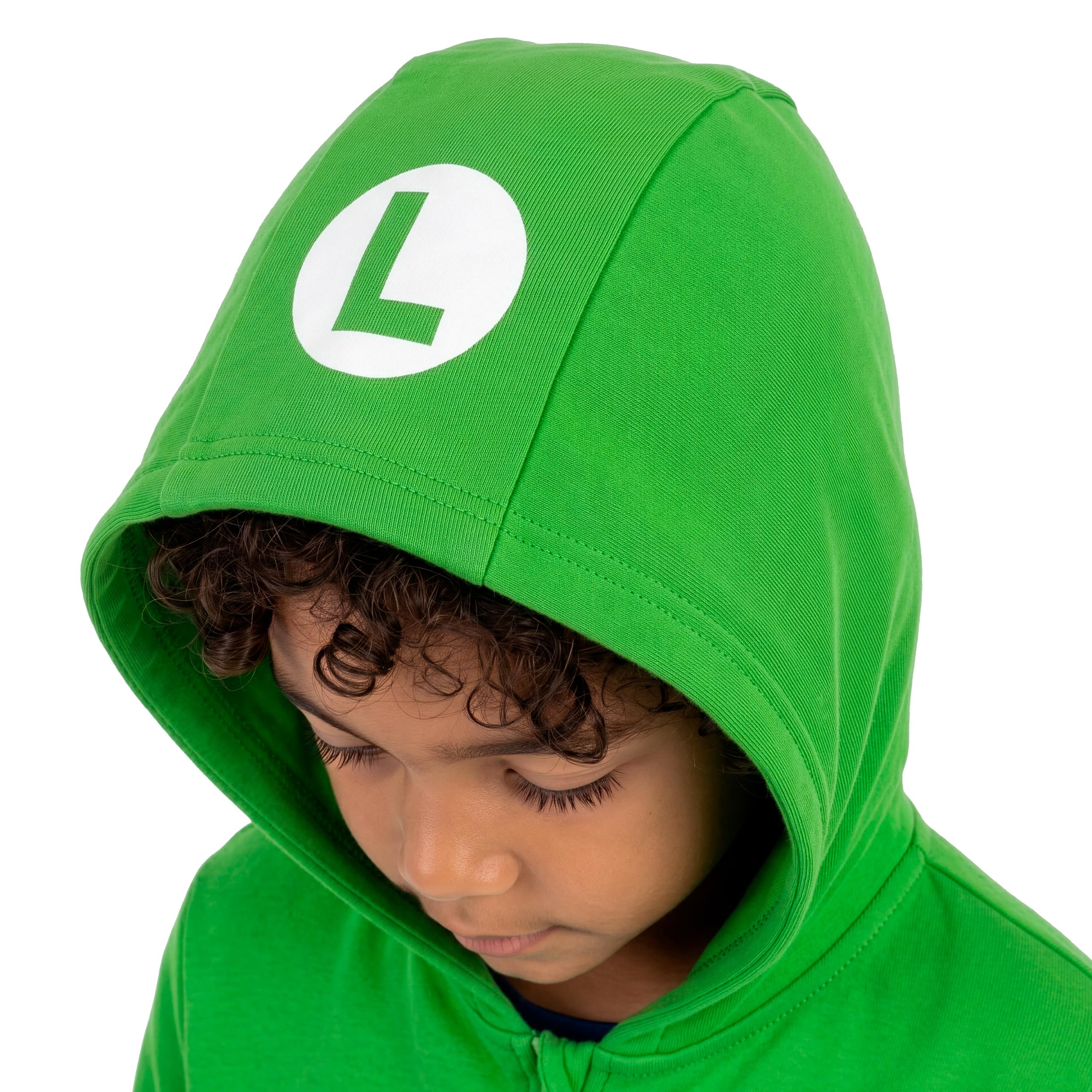 Super Mario Sweats Garçon, Luigi Sweat-Shirt Capuche, Pull Enfant Garcon