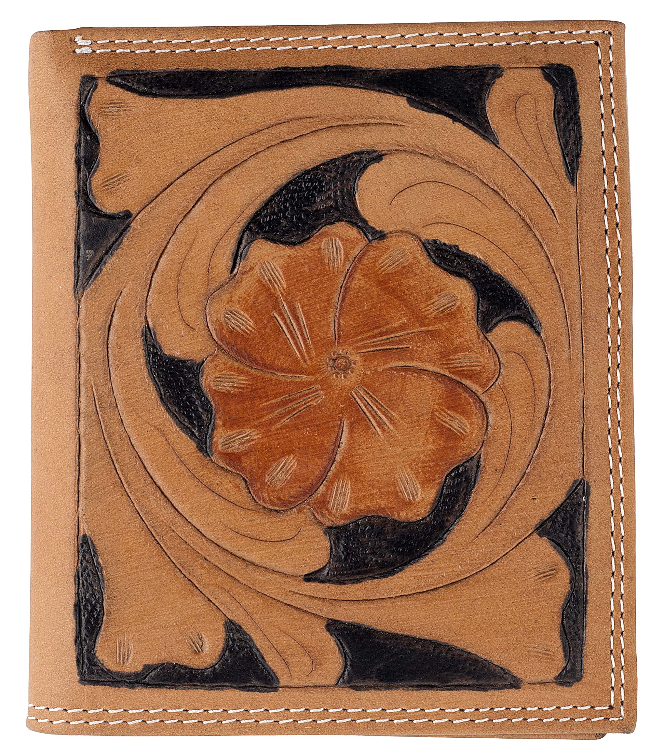 F&L CLASSIC RFID Blocking Mens Leather Bi-Fold Big Hipster Wallet, 13 credit card slots, western style wallet 09, ONE SIZE, Bi-fold Hipster Wallet