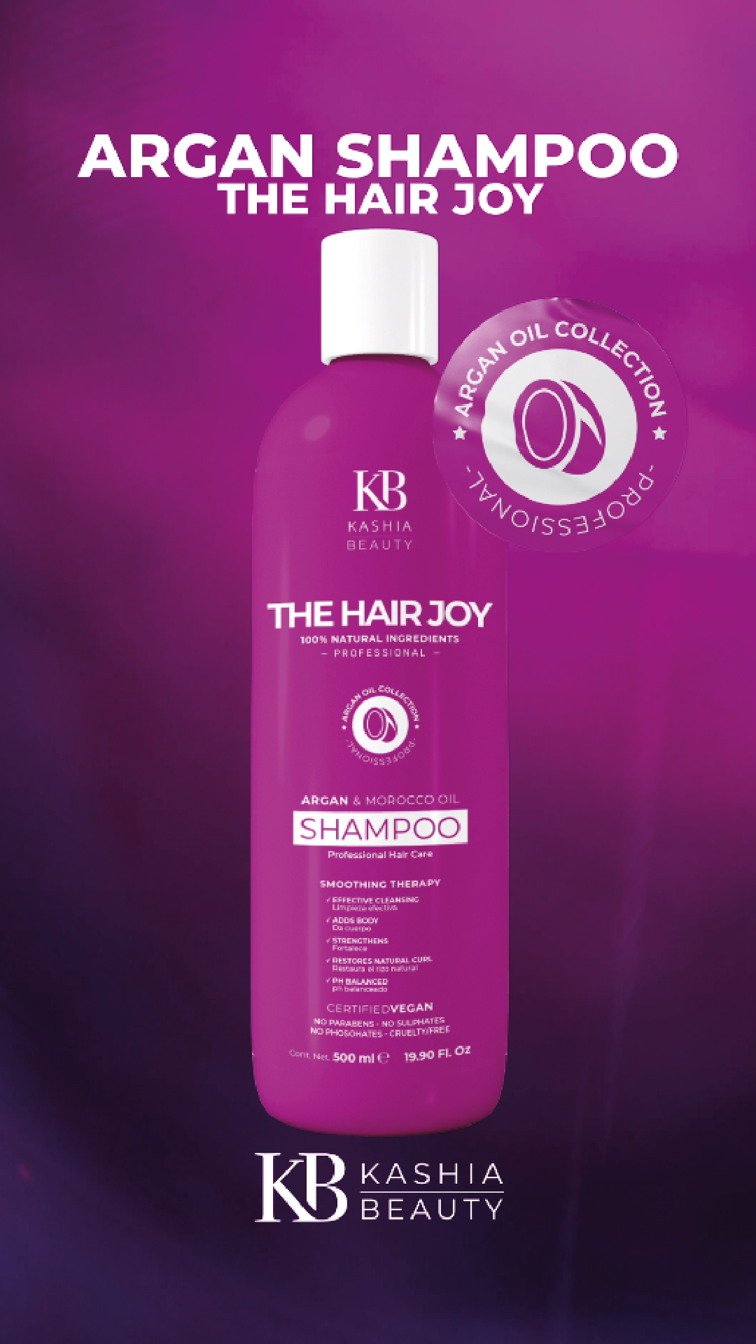 Amazon.com : Kashia Beauty Argan The Hair Joy Shampoo 16.9 oz