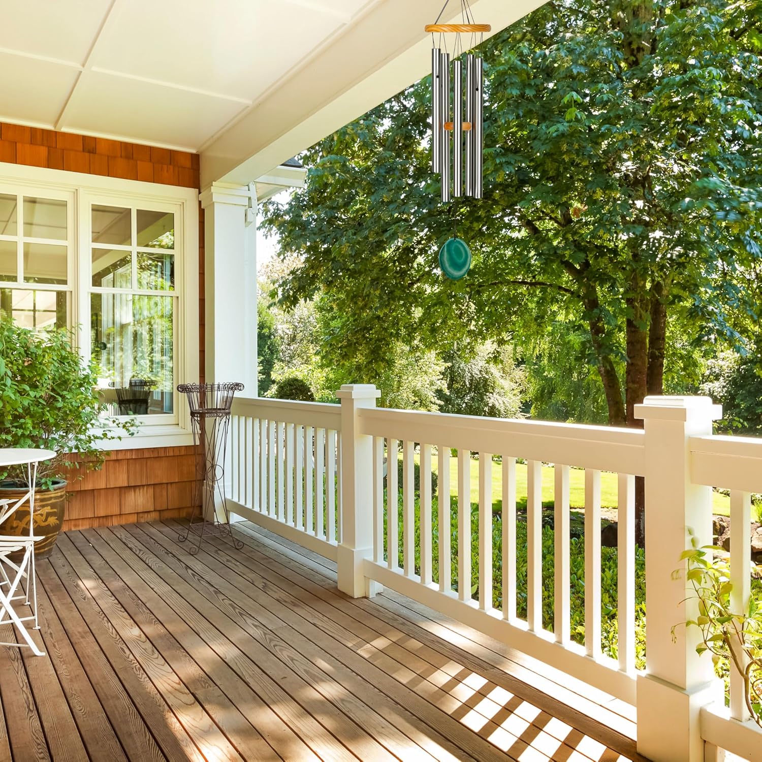 Woodstock Chimes Signature Collection, Woodstock Celtic Chime, Agate 24'' Wind Chime, World Music Wind Chimes for Outdoor, Patio, Home or Garden Décor for St Patricks Day Decorations (WCCS)