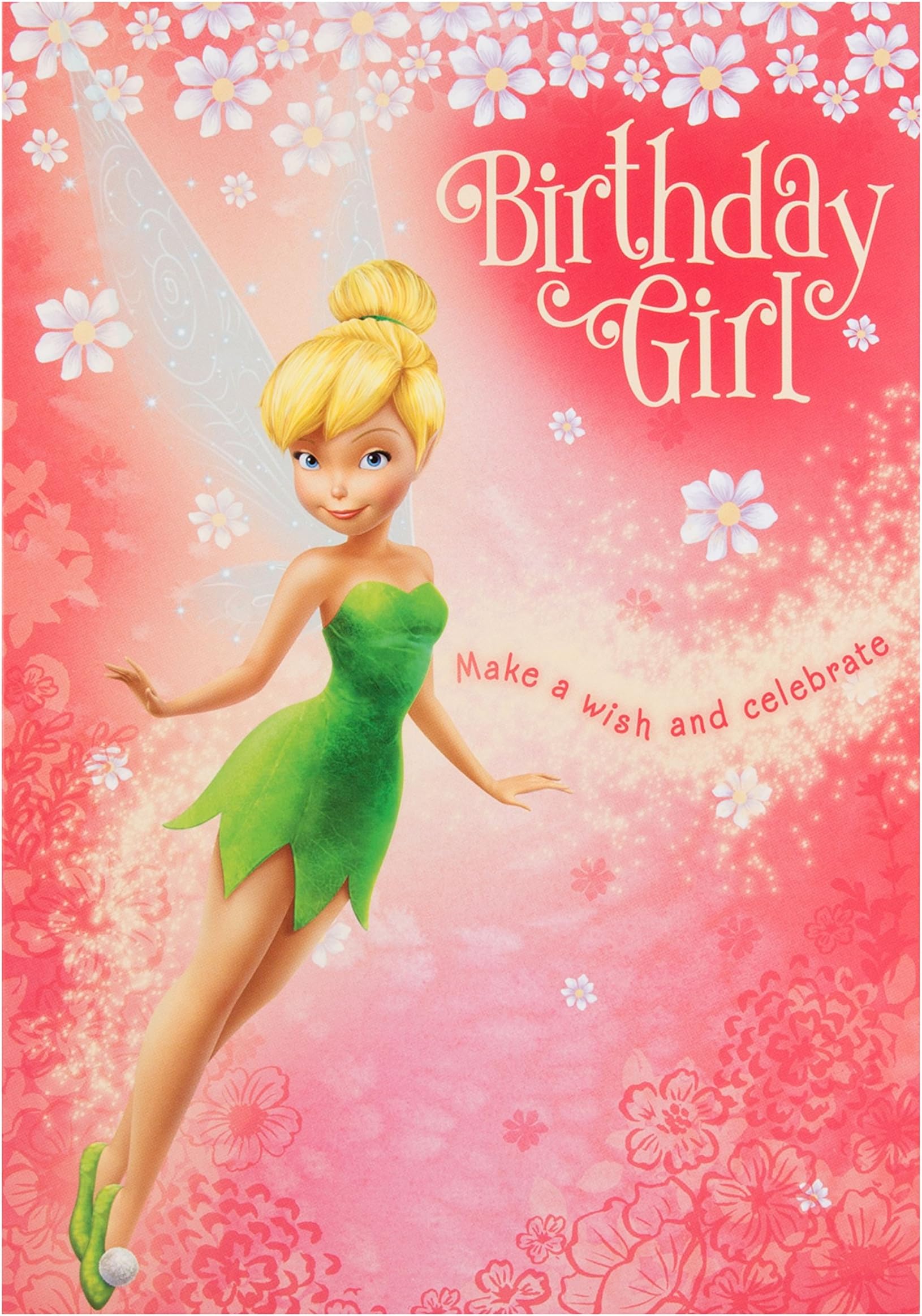 Hallmark Tinkerbell Birthday Card 'Make a Wish' - Medium (Old Model)
