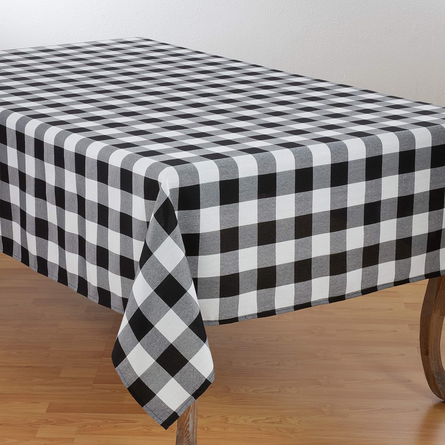 Fresh Baby Green Easter Pastel Poly Blend Buffalo Plaid Checkered Table Runner, 16" X 120"