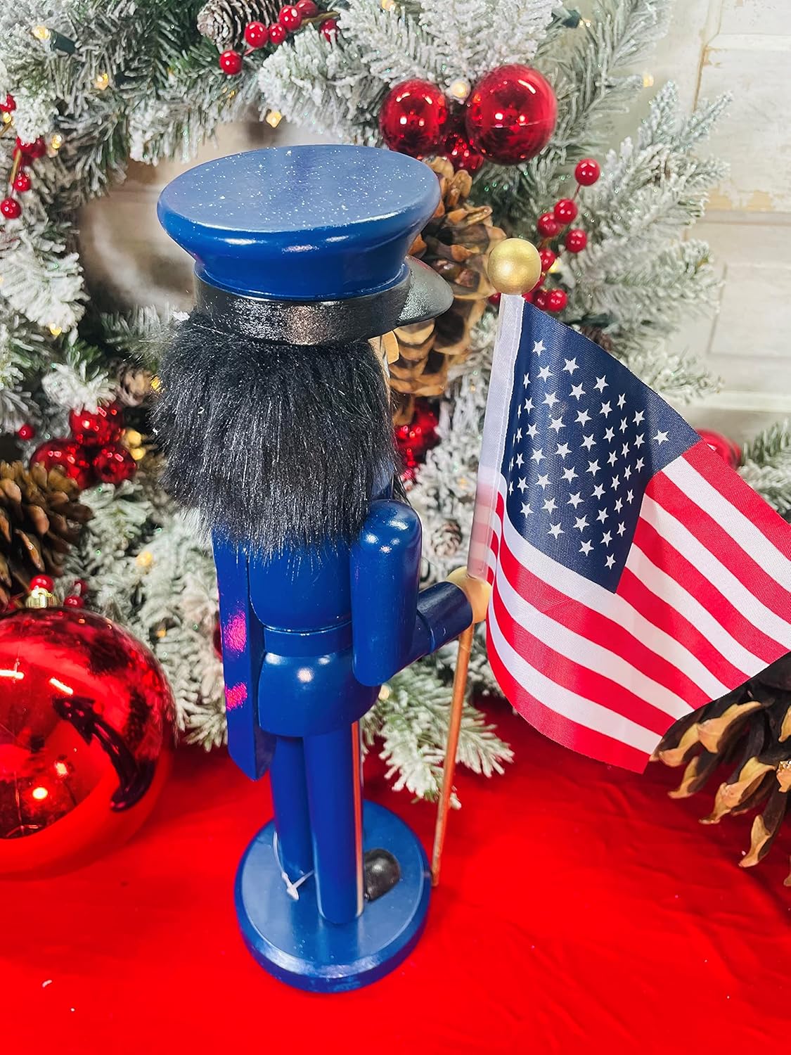 Santa's Workshop 14" Air Force Nutcracker, Blue, 70426