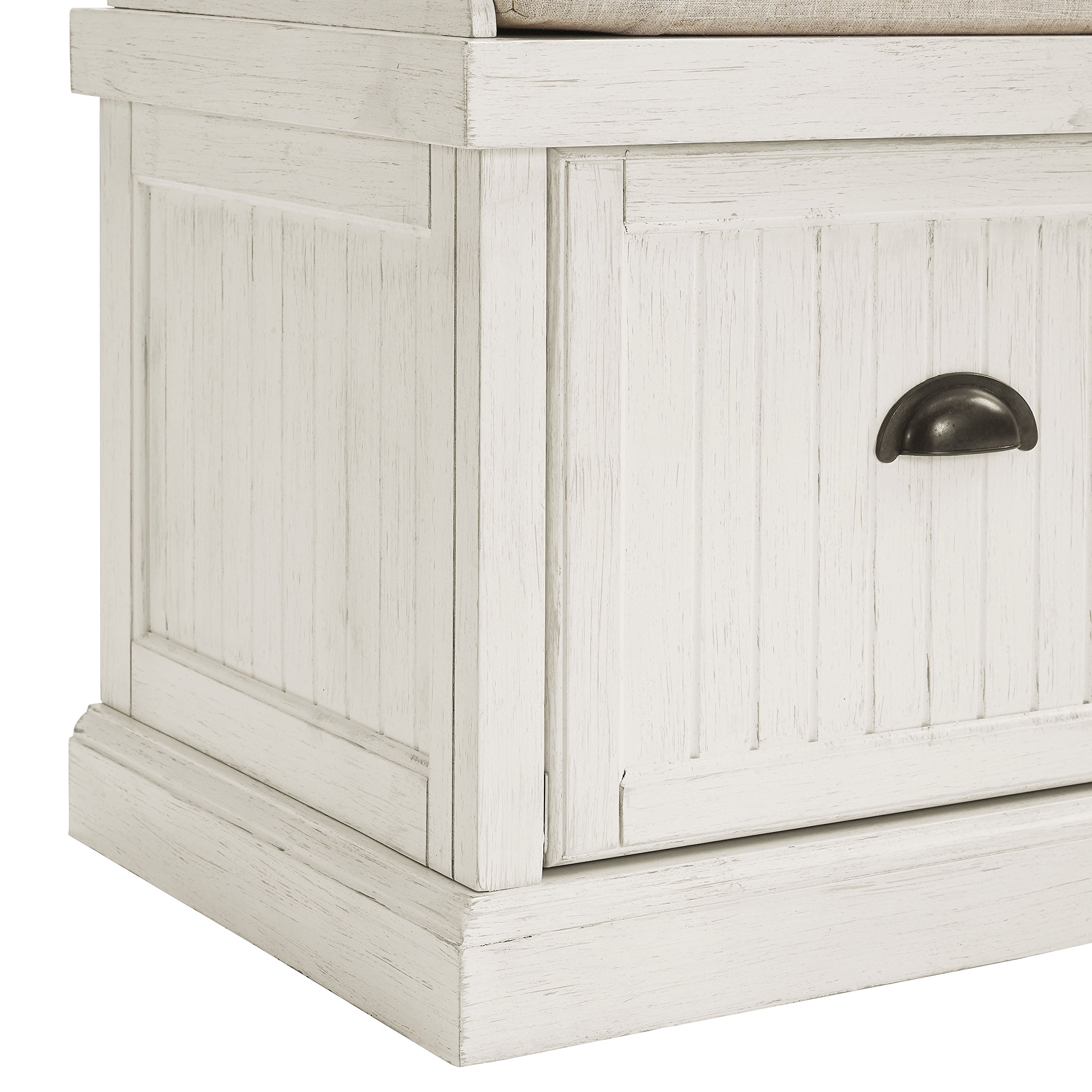 Amazon Com Crosley Furniture Seaside Entryway Bench Distressed White Furniture Decor