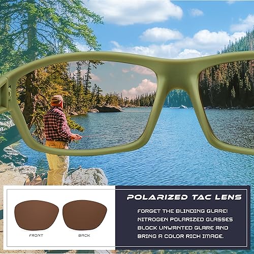 Miniatura 323 de Nitrogen - Gafas de sol deportivas polarizadas envolventes para hombre y mujer, UV400, para conducir, pescar, correr, andar en bicicleta, gafas