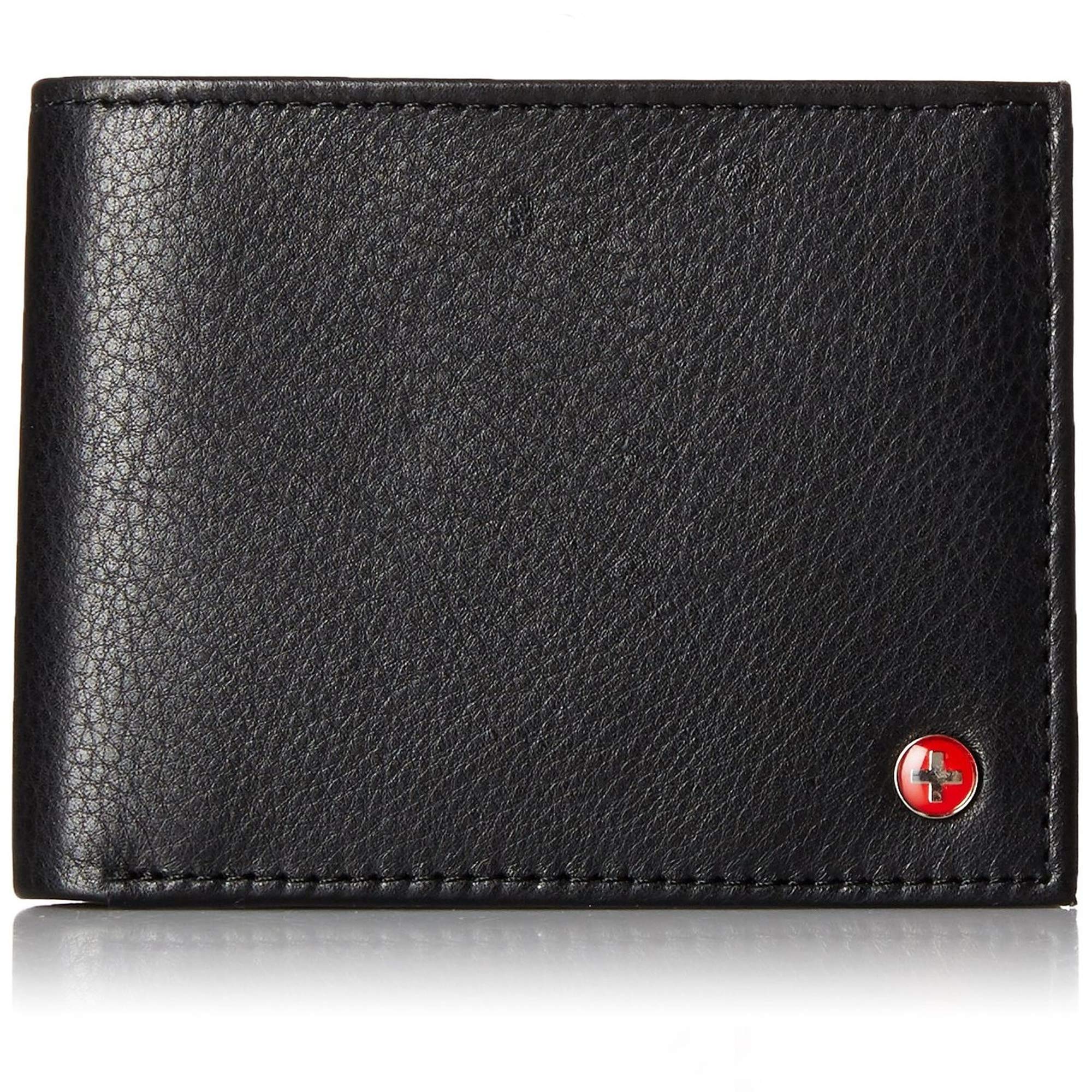 alpine swiss Men's Genuine Leather Trifold Wallet