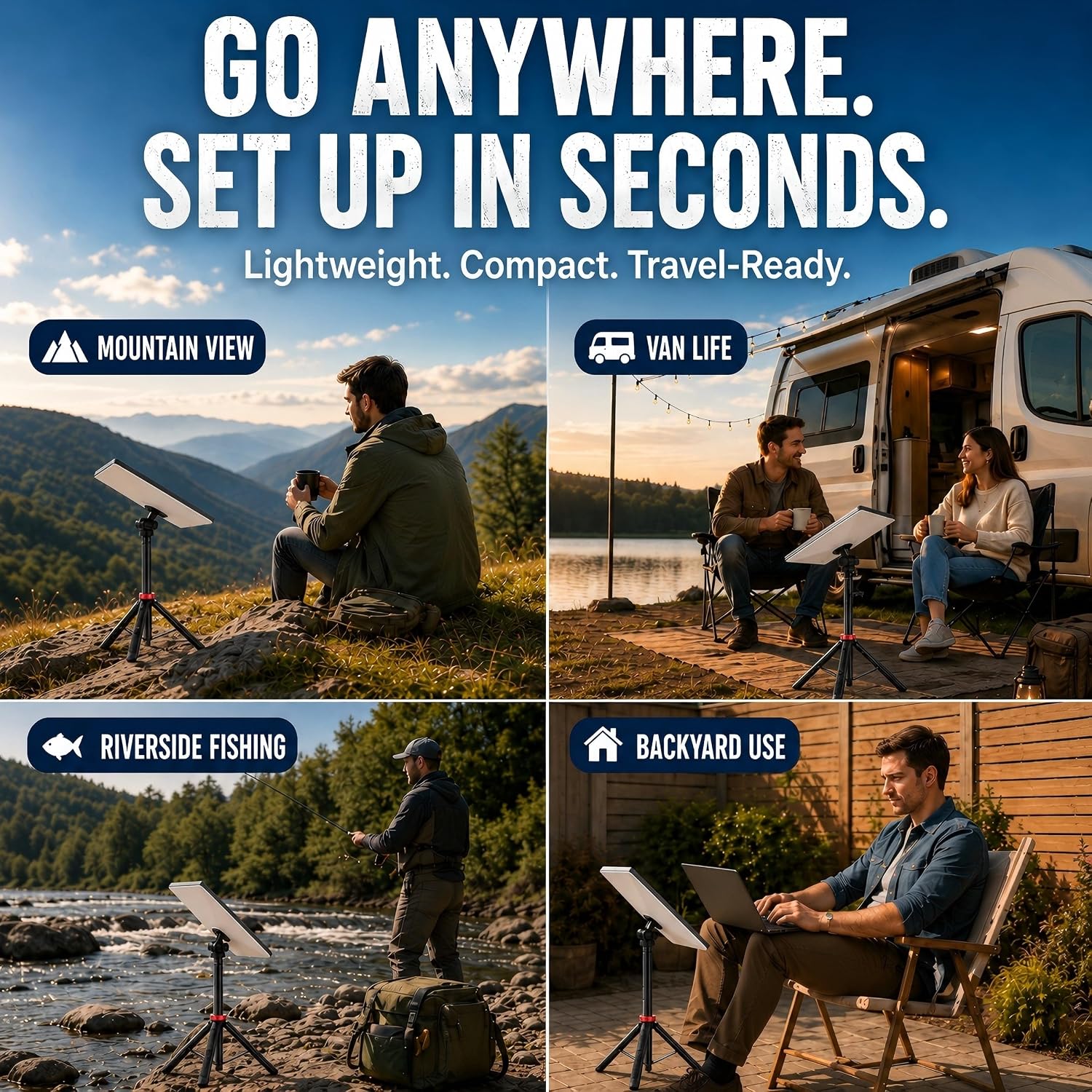 Starlink Mini Tripod Stand Mount, 360° Rotating Portable for Camping