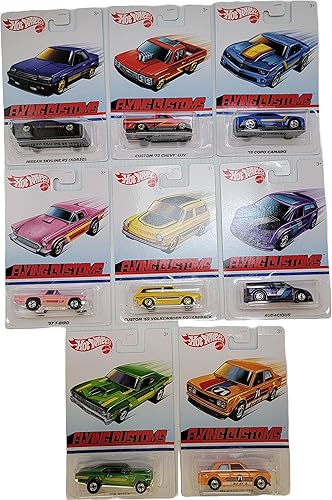 Miniatura 2 de Hot Wheels Juego completo exclusivo de 8 vehículos fundidos a presión de Flying Customs 2020 de GJW93-999A Release Mix 1