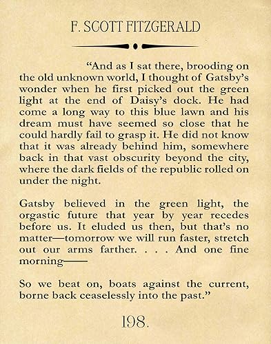 Arte de pared de Gatsby, póster de Gatsby, cita de Gatsby, decoración de gran Gatsby, cita de Gatsby, F Scott Fitzgerald, cita artística de Gatsby