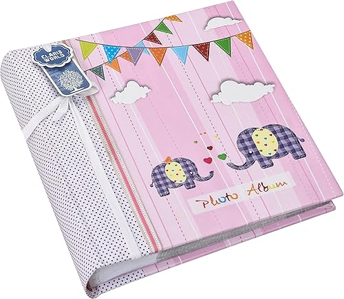 Miniatura 2 de Apan - Álbum de fotos grande de 6 x 4 pulgadas para 200 fotos, regalo ideal (elefante rosa para niños)