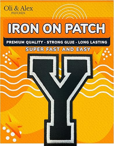 Miniatura 156 de Parches de letras termo-adhesivas de alta calidad – Lindas letras para ropa – Parche universitario para ropa – Letras bordadas de 4 1/2 parches